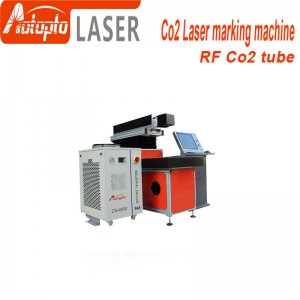 Máquina da marcação do laser do tubo do metal do CO2 máquina de marcação do laser do co2 de 50w 100w Tubo do metal do Co2 Rf